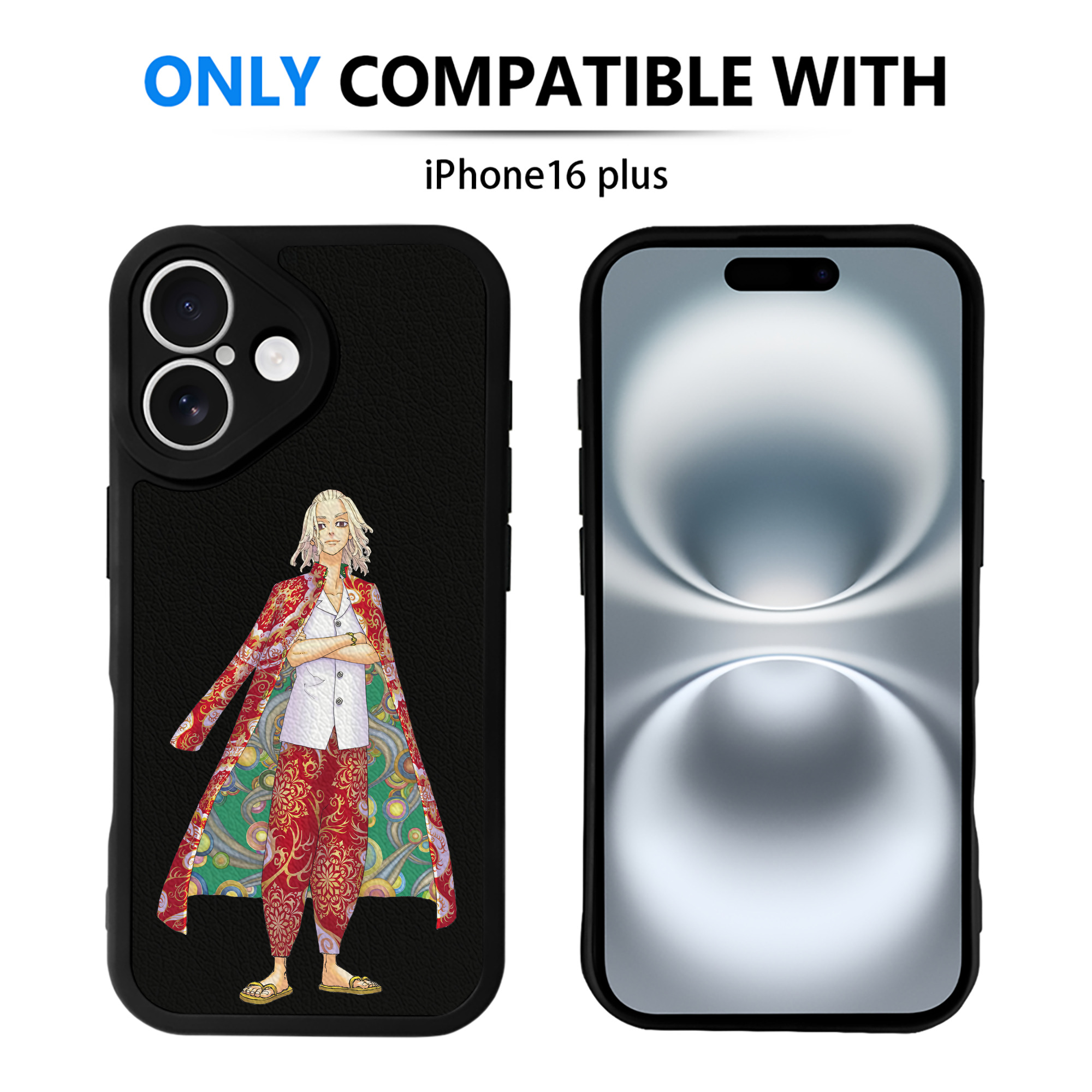（画像用） 東京リベンジャーズ Tokyo Revengers 【iPhone 16シリーズ対応】シリコンスマホケース（レザー調） 材質：シリコン
